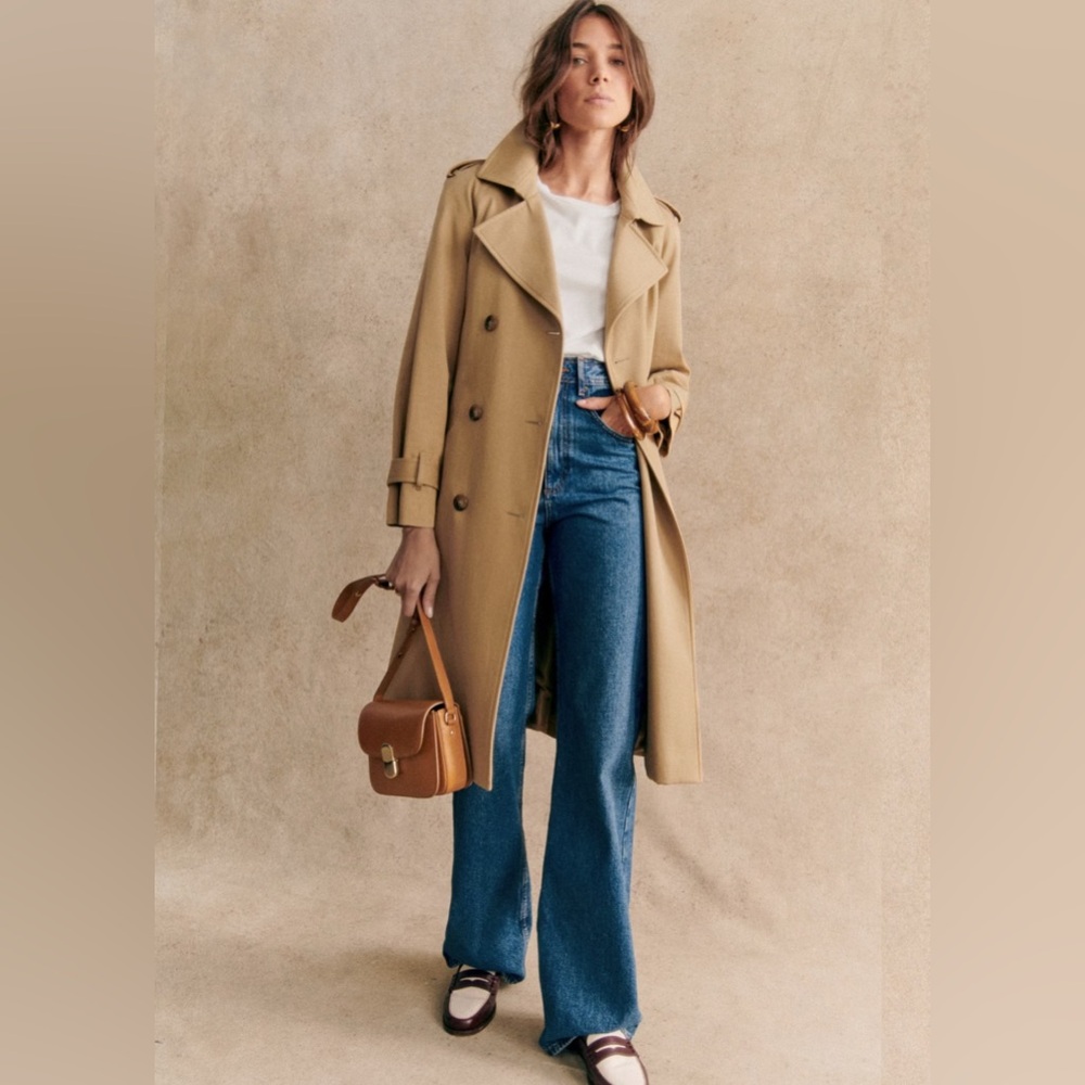 Sezane Scott Trench Coat. NWT 2/34
